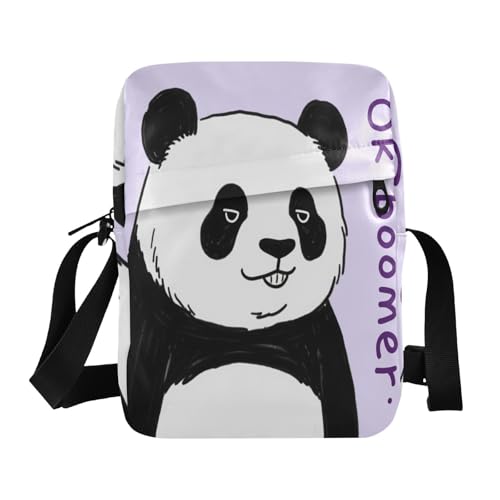 Ok Boomer Panda small messenger bag for men Small Crossbody Bags Womens Crossbody Purses Adjustable Strap for Travel Casual