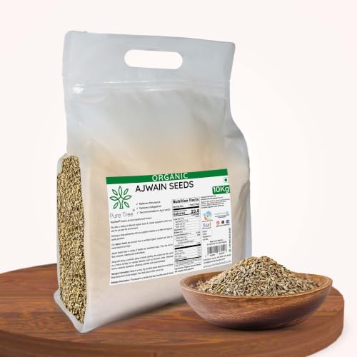 Image of Pure Tree Certified Organic Carom Seeds | 10 Kg / 10000 g | Ajwain Seeds | Omam | Vamu | Ajowan | Ayamodakam Seeds Rich In Antioxidants