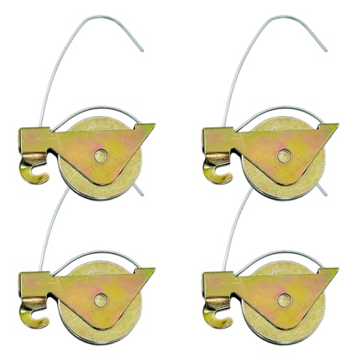 4pcs Sliding Screen Door Spring Tension Rollers Replacements for Jeld Weld KDEX20 Series KD Screen Doors 1-1/4 Concave Ball Bearing Steel Patio Glass Screen Door Wheels Hardware Durable and Smooth