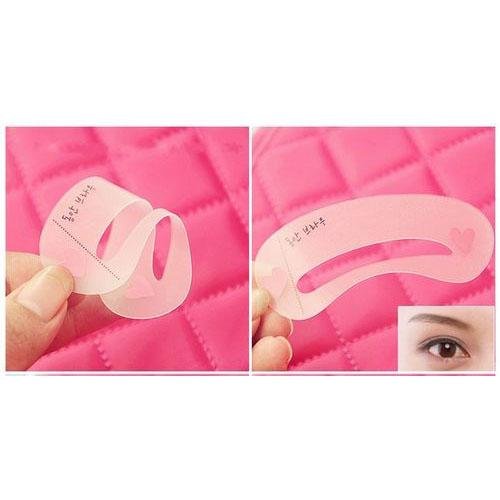 3pcs Lady Eyebrow Grooming Beauty Tools Plastic Brow Drawing Shaping Template