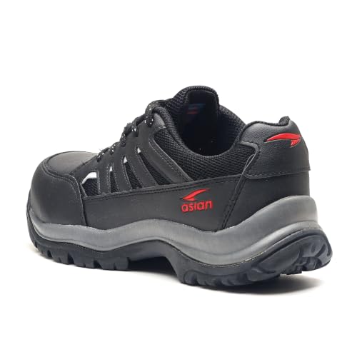 Image of ASIAN Protective-01 Men's Safety Shoes | Breathable Mesh Upper, Heavy-Duty Grip Sole, Lace-Up Work Shoes for Construction & Factory Use