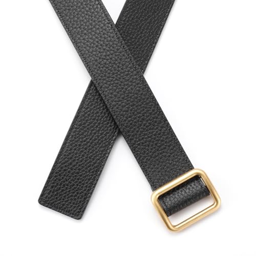 Genuine Leather Belt for Women Adjustable Black Belt with Buckle for Jeans Pants4