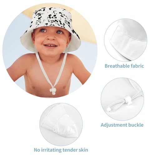 Kids Sun Hat for Boys& Girls Adjustable Bucket Hats Wide Brim Sun Protection Beach Hat4