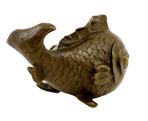 Sculpture poisson en bronze signée Milo œuvre d'art authentique - 4