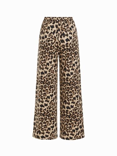 Image of CIDER Palazzo Pants for Women Wide Leg Flowy Pants with Pockets Elastic Mid Waist Summer Beach Vacation Outfits Lightweight