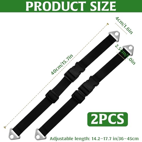 Image of 2Pcs Trash Can Lid Lock, Proof Trash Can Lock, , Adjustable Trash Can Lock Rash Can Lock Belt with With Screw Tool and 6 Washers, Garbage Can Locks Trash Can Locks for Animals Raccoons Squirrels