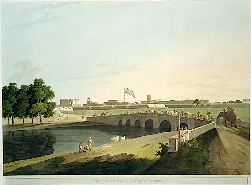 Affiche décorative Madras Fort St George peinture poster art mural salon 60x90cm
