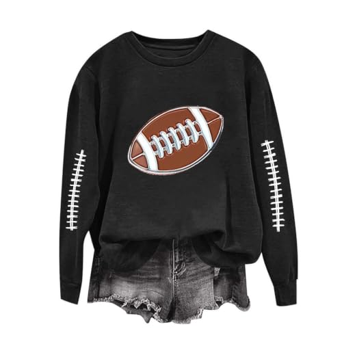 Sweatshirt For Women Fall Funny Game Day Football Sweatshirts Pullover Top