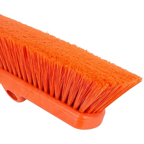 Image of SPARTA 41278EC24 Flo-Thru Plastic Wall Scrub Brush, Equipment Brush With Soft Nylex Bristles For Industrial Kitchens, Hospitals, Commercial Cleaning, 4 Inches, Orange, (Pack of 12)