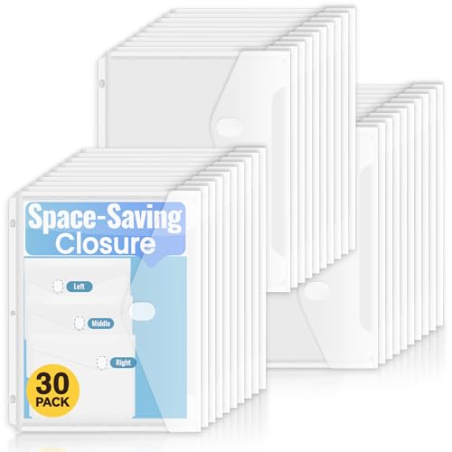 Sooez 30 Pack Binder Folders with Staggered Closures, High...