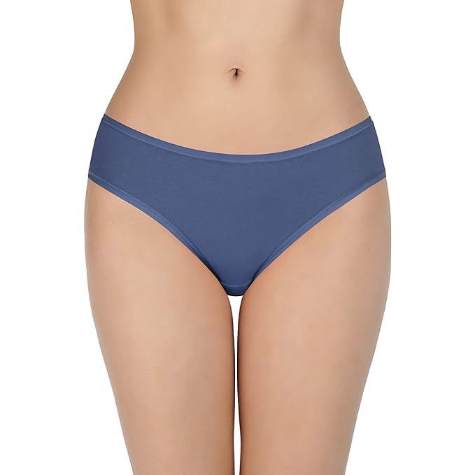 Image of LOURYN KOULYN Solid Low Rise Cotton Bikini Panty Pack(Pack of 3)