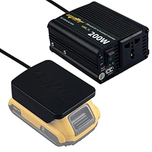 Portable Power Station for Dewalt 18v xr 20v max Lithium Battery Generator Outlet, 200W/400W Peak Power Station Modified…