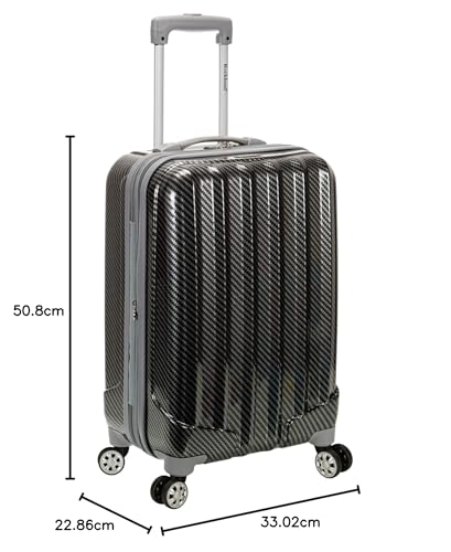 Image of Rockland Santa Fe Hardside Spinner Wheel Luggage, Fiber, Carry-On 20-Inch, Santa Fe Hardside Spinner Wheel Luggage
