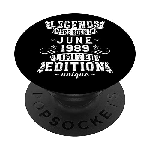 Cumpleaños Junio 1989 Edición Limitada Regalo Legend June PopSockets PopGrip Intercambiable