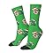 67 Socks Christmas Gift for Unisex Adults Novelty 6 7 Meme Graphic Crew Socks Funny Xmas Present for Men and Women (P)