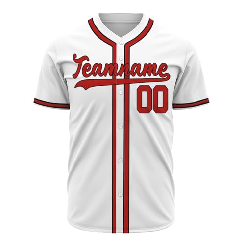 Custom Baseball Jersey Customized Baseball T-Shirts Baseball Fan Jerseys with Button Down Men Women Youth miniatura 2