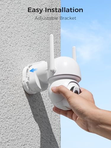 Image of Solar Security Camera Outdoor Wireless WiFi Pro, 4MP Color Night Vision, AI /PIR Motion Detection, 360 PT, 2-Way Audio, IP66, 2.4 /5GHz, SD /Cloud Storage, Compatible with Alexa, Mobile App & HomeBase