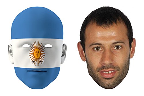 FoxyPrintingArgentina World Cup Celebrity Cardboard Party Face Mask Fancy Dress Pack Mascherano