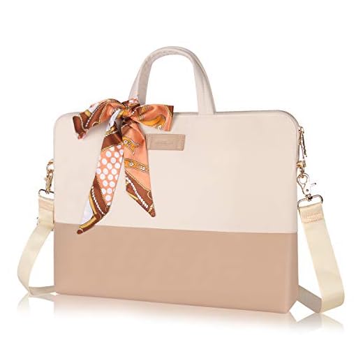 Kamlui 15.6 Inch Laptop Bag - for Women Carrying Computer Sleeve Case Shoulder Messenger Laptop Bag for MacBook Pro Air HP Lenovo Dell