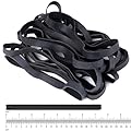 20 Pezzi Elastici in Gomma Neri 20x1CM Set Grandi Elastici Spessi Strisce in Gomma Elastici Gomma Larghi Elastici Grandi in Gomma per Pattumiera per Casa Ufficio Scuola
