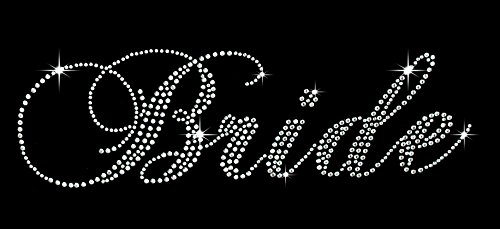 Classic Bride Wedding Clear Rhinestone Iron On Hotfix Transfer Bling Diy -10" By 3" #TOP1