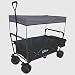 Produktbild TRUTZHOLM Bollerwagen faltbar mit Dach 105 l Handwagen Gerätewagen Transportkarre Transportwagen drehbare Vorderräder 75 kg Tragkraft