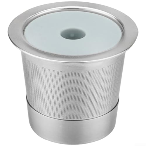 Sawhamale Filtro de cápsulas de café reutilizable de acero inoxidable para cafeteras individuales 1.0 y 2.0, colador de malla fina para un sabor rico, rosa, cápsula recargable de metal 304 (1)