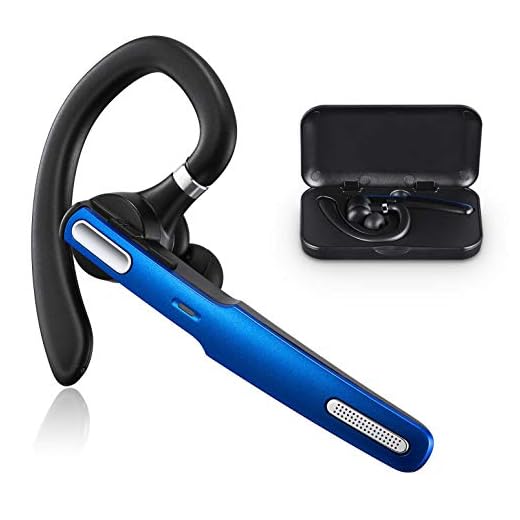 COMEXION Bluetooth Headset, Wireless Bluetooth Earpiece V5.0 Hands-Free Earphones with Stereo Noise Canceling Mic, Compatible iPhone Android Cell Phones Driving/Business/Office