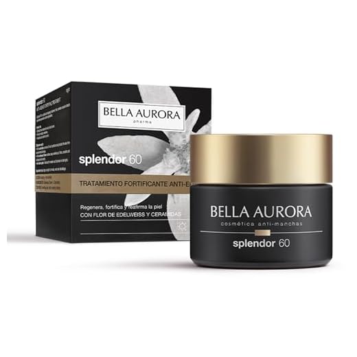Bella Aurora Crema Facial de Día Anti-Edad 60+ Años SPF 20, 50 ml Anti-manchas, Anti-Arrugas y Despigmentante | Efecto Lifting | Ácido Hialurónico | SPLENDOR 60