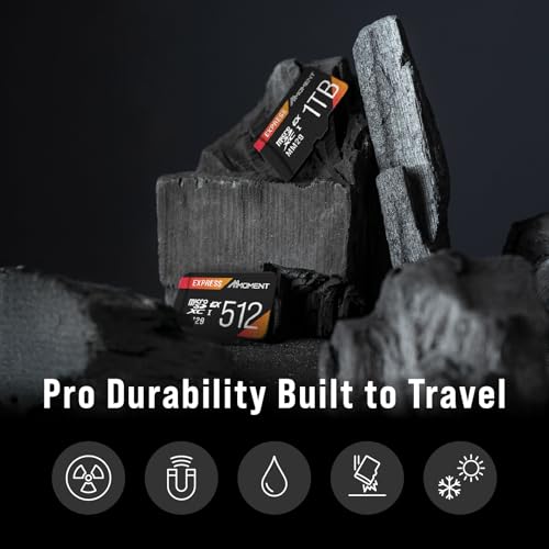 Image of MMOMENT 512GB Micro SD Express Card for Nintendo Switch 2, PCIe Gen3x1, MM29 Model, Up to 880MB /s Read and 650MB /s Write Speed, Black /Orange, Water Resistant Gaming Memory Card