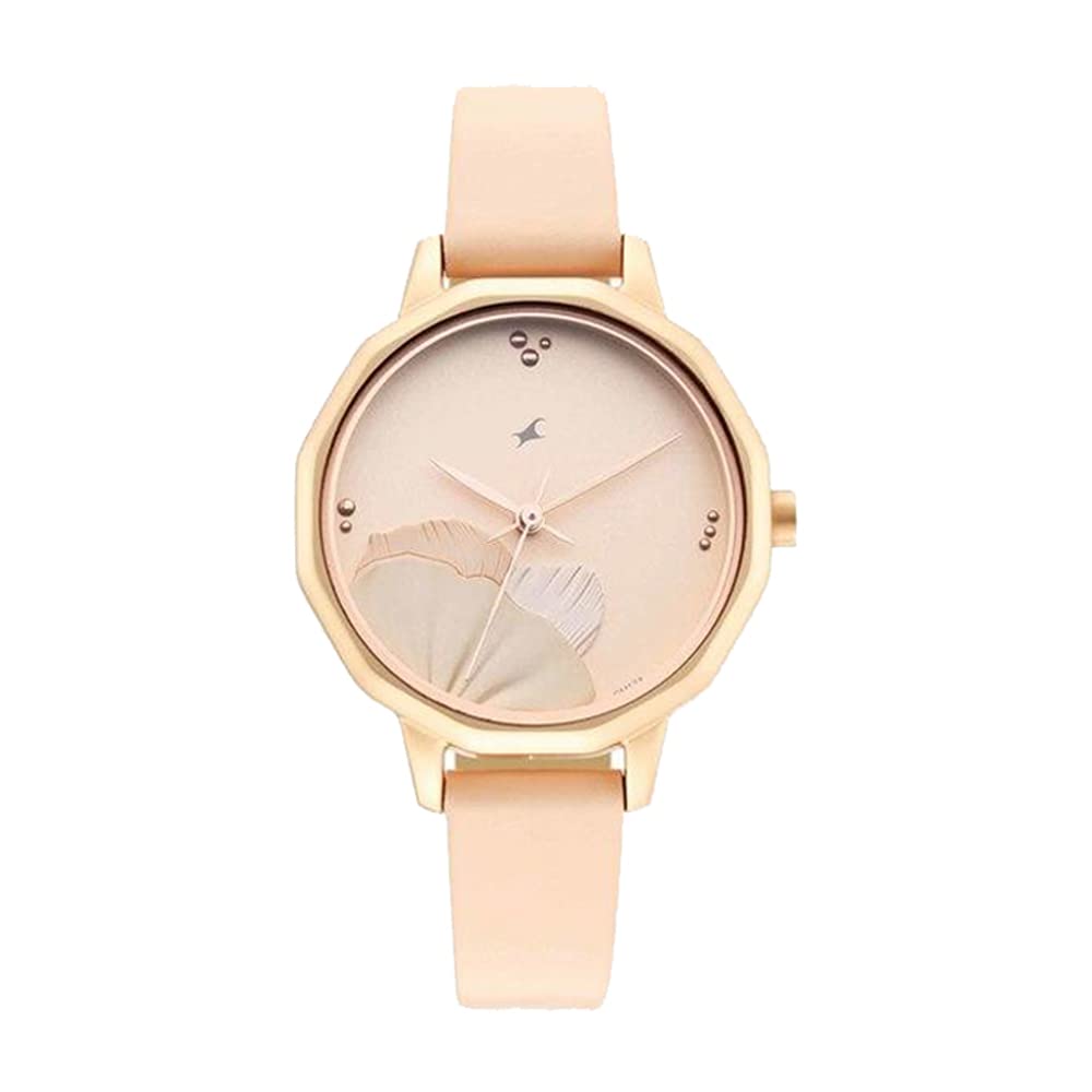 Fastrack Women Leather Analog Rose Gold Dial Watch-6259Wl01, Band Color-Pink (B09Q1D8WBY) Amazon Price History, Amazon Price Tracker