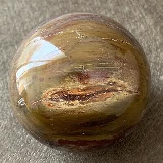 235g Natural Petrified Wood Ball Fossil Polished Sphere Specimen A016