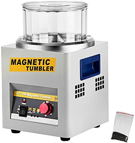 BestEquip Magnetic Tumbler, Jewelry Polisher 2000 RPM Finisher, 7.3 inch Magnetic Polisher 3.3 LBS Capacity, 1-60 min Time Control for Jewelry (KT185)