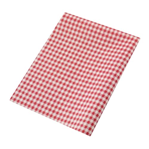 Tissu coton carreaux blanc et rouge coupon 200x150cm couture patchwork mercerie - 3
