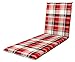 Produktbild DP 7 cm Luxus Rollliegenauflage Living 5309", rot anthrazit kariert, 190 x 60 cm, Made IN Europe