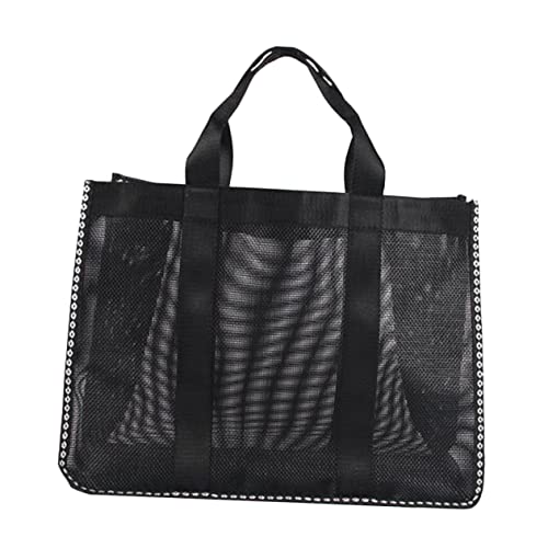 MERRYHAPY Cute Beach Bag Modern Shower Storage Bag Large Mesh Beach Mesh Storage Portable Daily Necessities