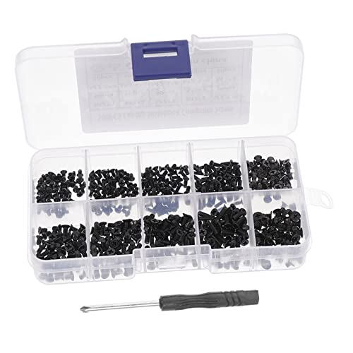 VILLCASE 1Set Computer Screws Kit Countersunk Carbon Steel Bolts with Screwdriver Durable and Resistant for Home Computer Use