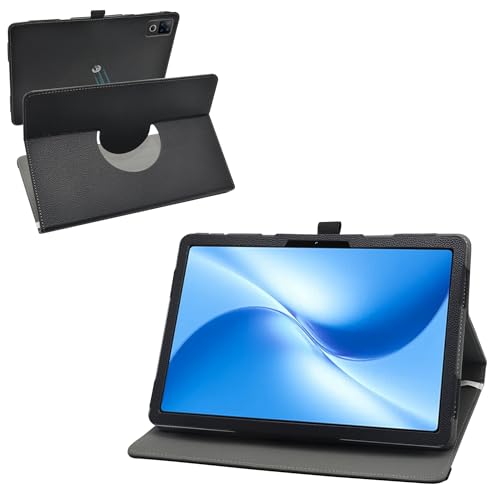 MAMA MOUTH hülle für DOOGEE U12,360°drehbare PU-Lederhülle für DOOGEE U12/DOOGEE U12-V/DOOGEE U12 VIP das 12-Zoll-Tablet,Schwarz