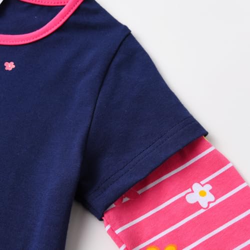 Image of VIKITA Girls Shirts Winter Long Sleeve Tops Print Tees for Girls,3-12 Years