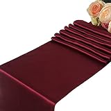 Welmatch Satén tapetes para la Mesa para Bodas y Fiestas – Banquete Evento decoración 12 "X 108"