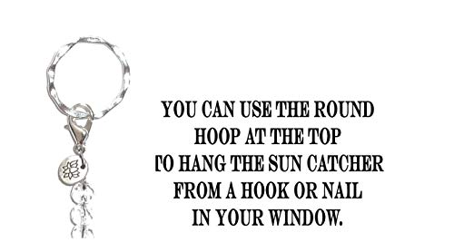 SunCatcher Crystal, Rear View Mirror Car Charm Ornament, Hanging Pendent 30mm, Comes in a Gift Bag. (1 38mm Icicle Crystal)