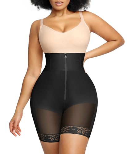 SHAPELLX High Waisted Body Shaper Shorts Shapewear for Women Tummy Control Thigh Slimming Slip Shorts Butt Lifting Shapewear