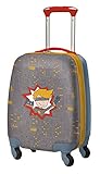 Lieferumfang: 1 sigikid Hartschalen-Trolley, Pille Power, Material: 100% Acrylnitril-Butadien-Styrol, Farbe: Grau, Altersempfehlung: ab 3 Jahren, Maße: 40x30x22 cm, Art.-Nr.: 25003