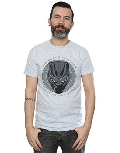 Marvel Men's Black Panther Made in Wakanda T-Shirt Sport Grey Medium
