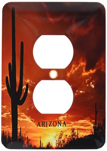 Couvercle de prise 2 prises motif désert d'Arizona par 3dRose