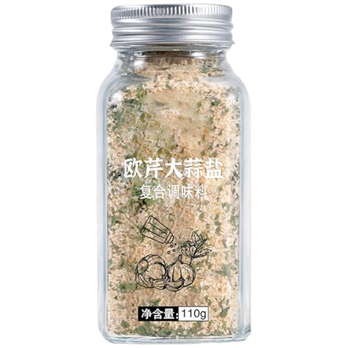 Garlic & Parsley Salt Seasoning Blend, 3.9oz (110g) - All-Natural Flavor for Meat, Poultry, Seafood, Vegetables & Fries - No Additives, No Preservatives, Gluten-Free Kitchen Spice