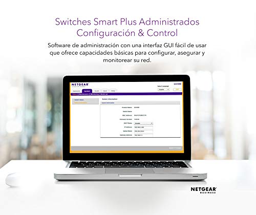 Netgear-GS105E-200PES-Switch-de-red-conmutador-Smart-Managed-Plus-gestionable-5-puertos-Gigabit