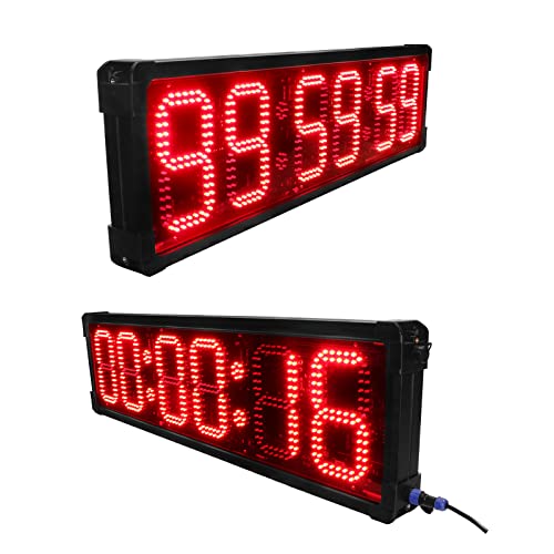 Cronómetro digital impermeable para exteriores YZ de 8 pulgadas, con pantalla grande LED, de una o dos caras, para eventos deportivos, gimnasios y maratones, con control remoto (de una cara) miniatura 5