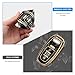 QBUC for Audi Key Cover,3 Buttons TPU for Audi A4 Key Fob Cover with Golden Edge,Compatible with Audi A4 A5 A6 A7 A8 R8 Q5 Q7 S3 S4 S5 S6 S7 S8 SQ5 RS5 RS7 (A-Black)