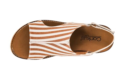 Image of Corkys Footwear Womens Carley Wedges, Featuring Corkys EVA Foam Cushioned Insoles, A 2.5 Inch Heel, Lightweight For All Day Wear, And Hook And Loop Closure